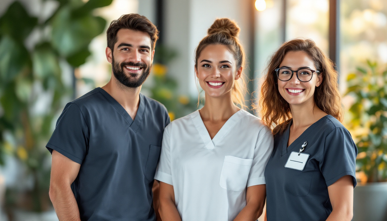 A small allied health team in a clinic, the kind of practice an allied health business coach helps owners build and retain