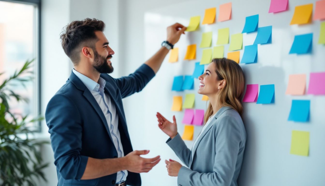 Mapping the market on a wall of notes, a simple competitor analysis small business framework in action