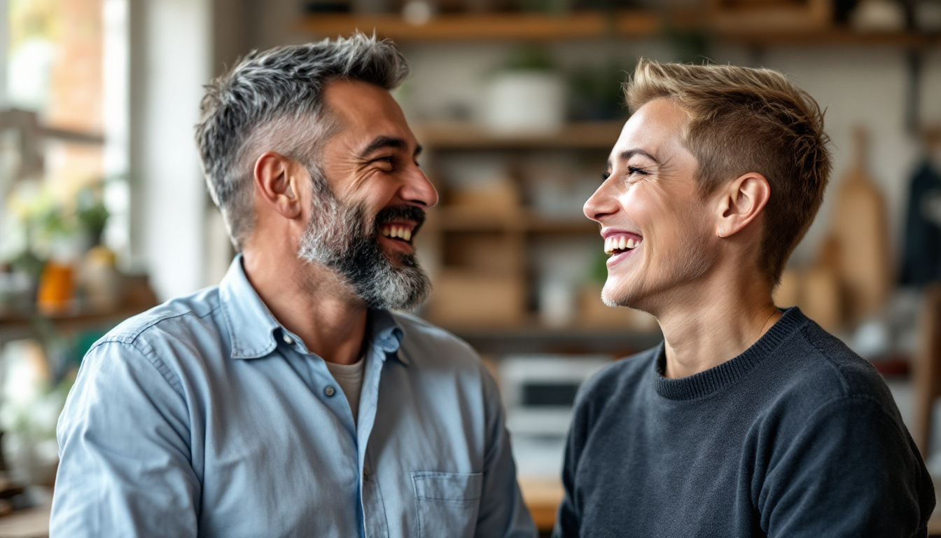 A small business owner working happily alongside their first hire, what hiring first employee Australia small business owners gain