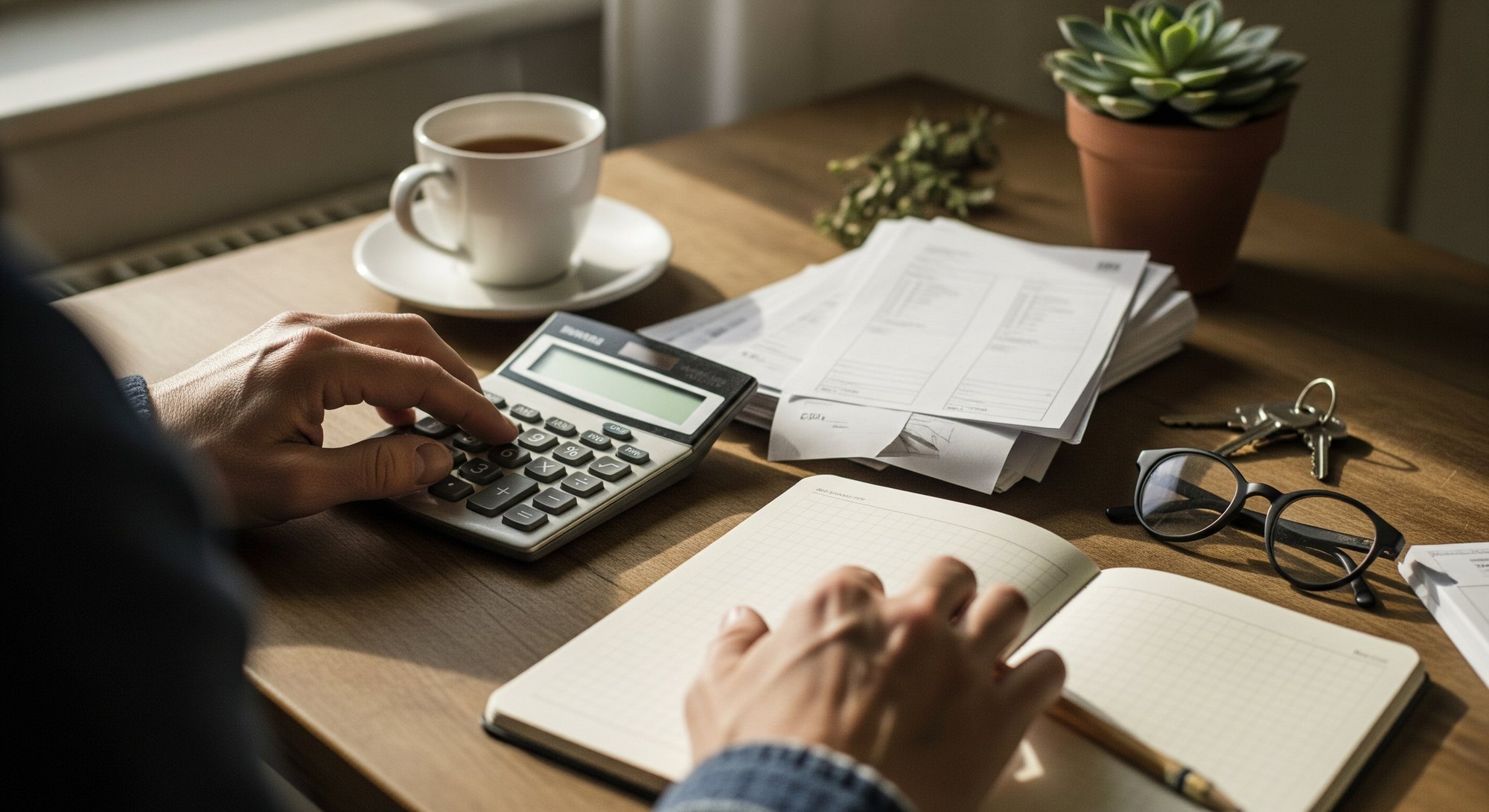 A small business owner costing a job carefully, the foundation of how to price a job in a small business