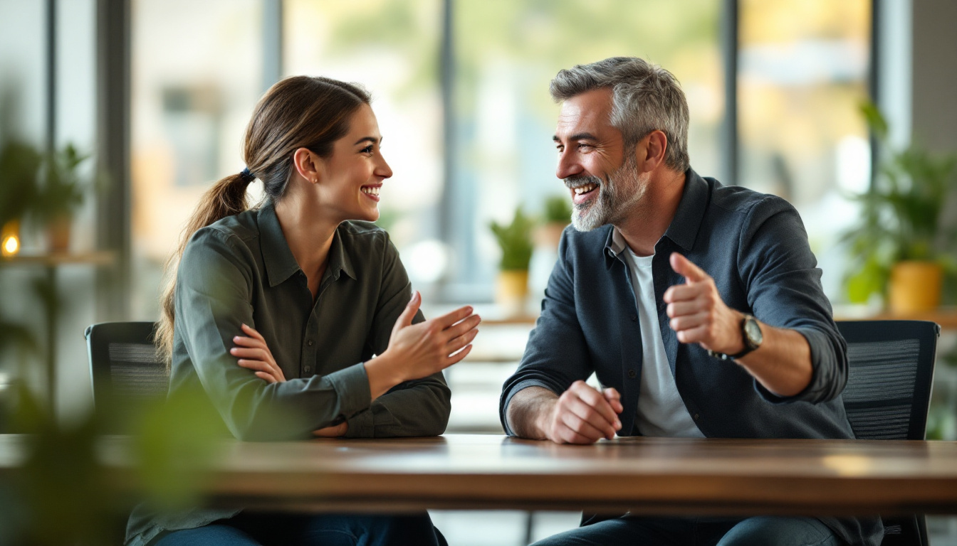 A leader having an honest, respectful one-on-one conversation with a team member, integrity in business leadership in practice