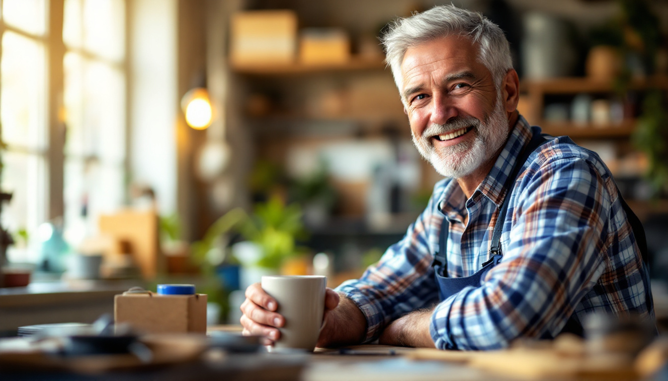 A relaxed, thriving small business owner whose results answered the question, is a business coach worth it