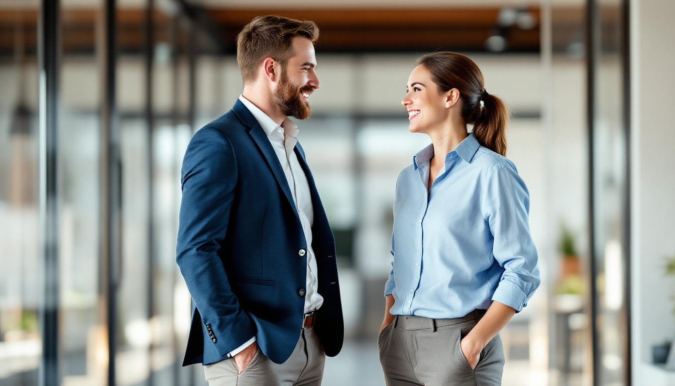 A small business owner sincerely thanking and recognising a valued employee at work