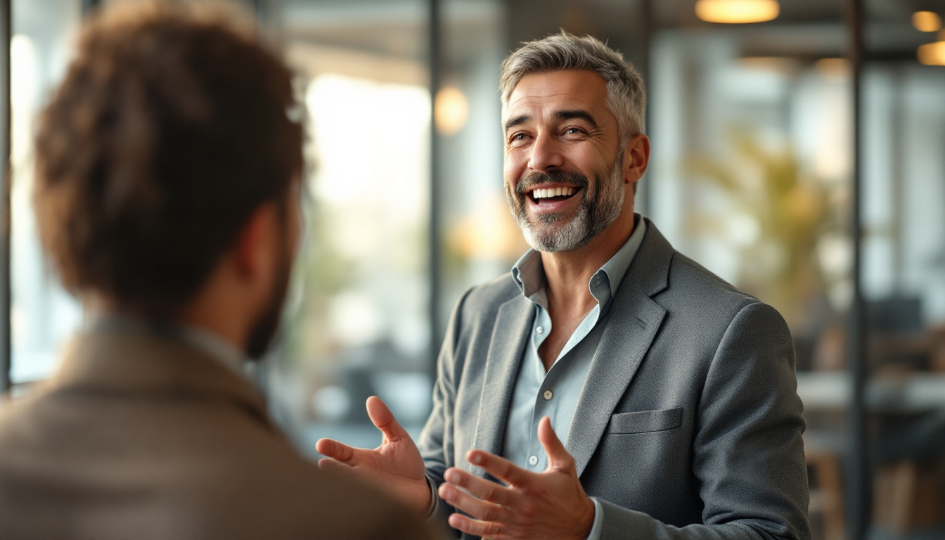 A passionate small business owner casting vision with warmth and conviction, vision casting for small business leaders in action